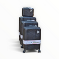 Monza Polypropylene Luggage Set — 4 Pieces — Black