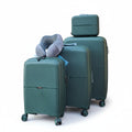 Travel Bags Polypropylene Luggage Set — 4 Pieces — Green