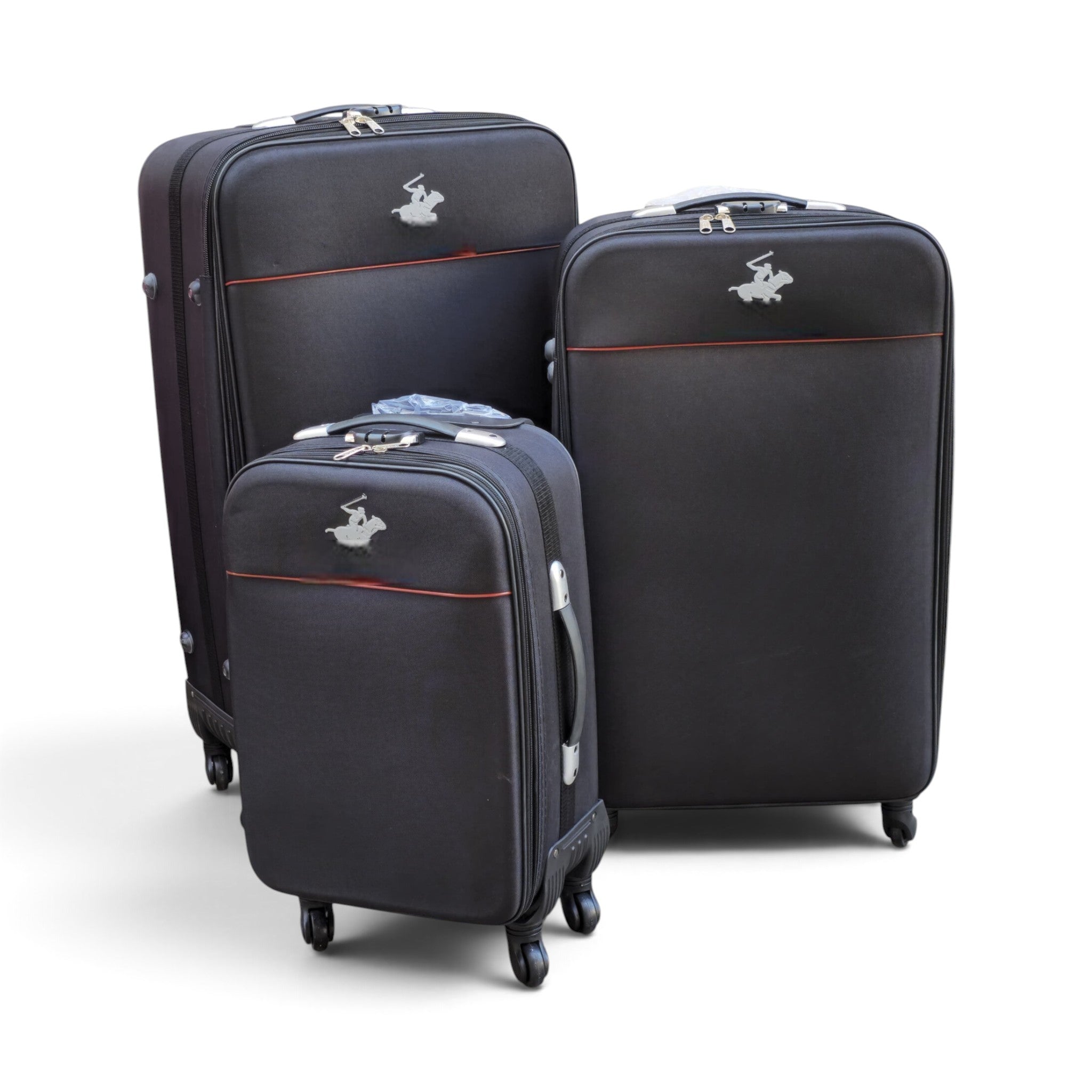 Classic 3-Piece Soft Luggage Set - Black