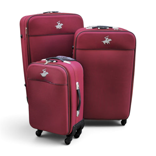 Classic 3-Piece Soft Luggage Set - Burgundy