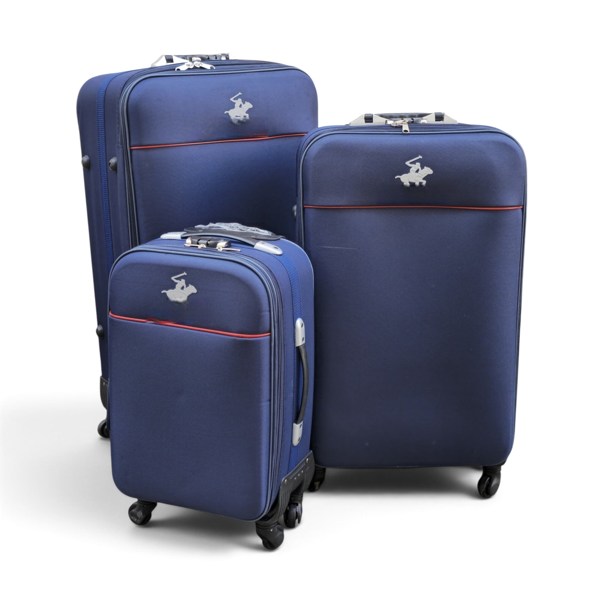 Classic 3-Piece Soft Luggage Set - Navy Blue