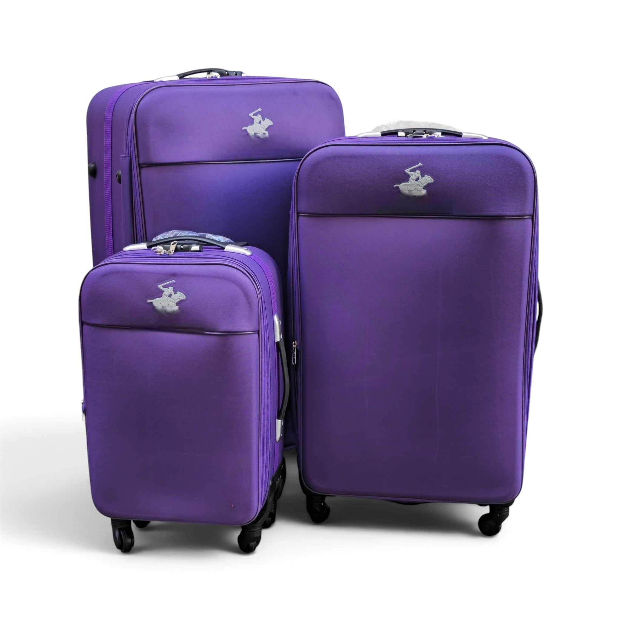 Classic 3-Piece Soft Luggage Set - Purple