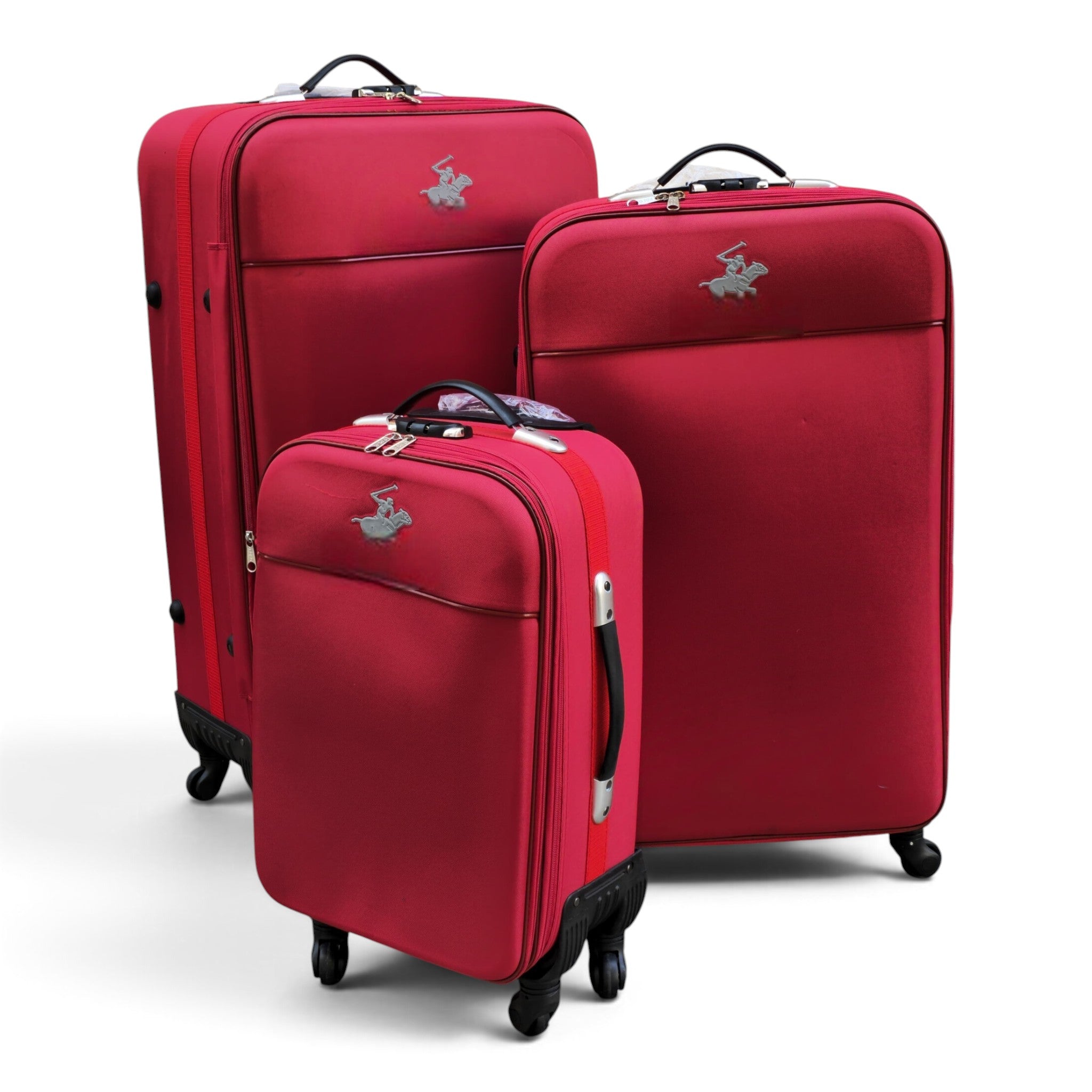 Classic 3-Piece Soft Luggage Set - Red