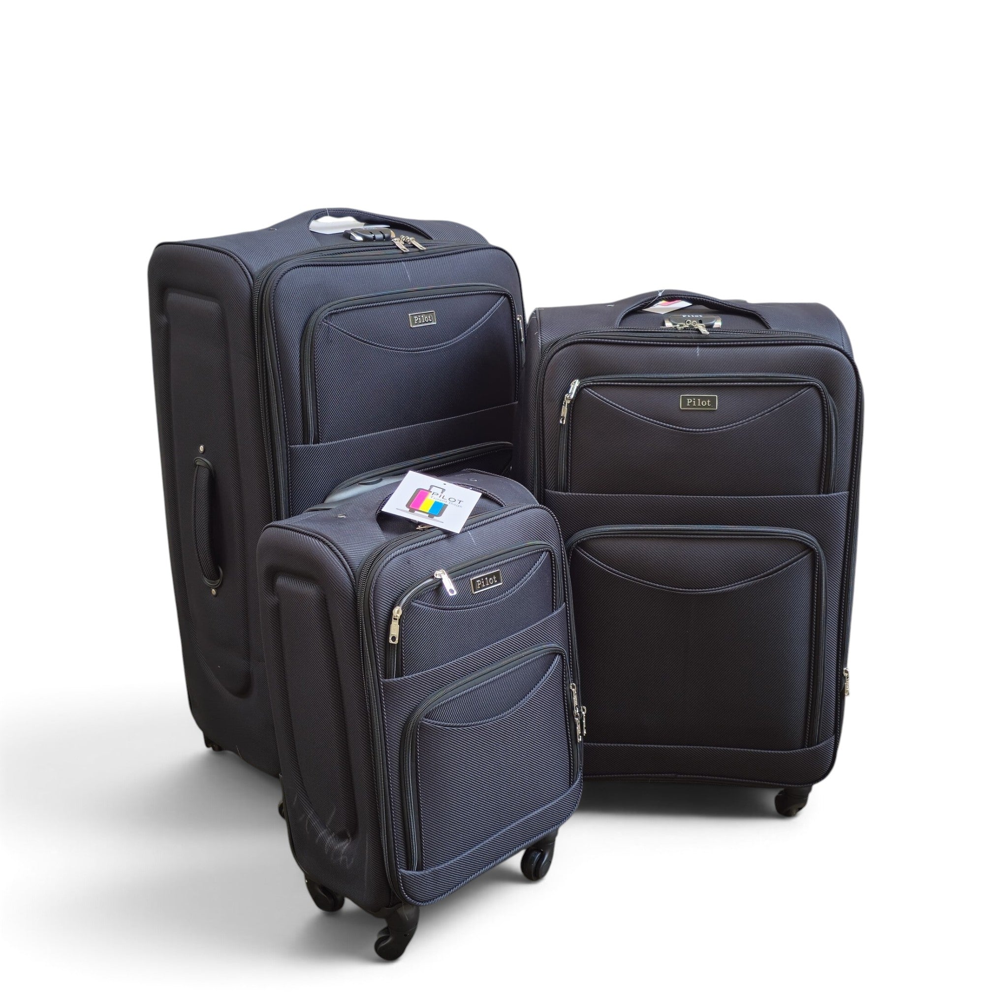 EVA Soft Luggage Set - Black, 3 Pieces