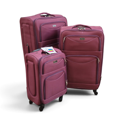 EVA Soft Luggage Set - Plum, 3 Pieces
