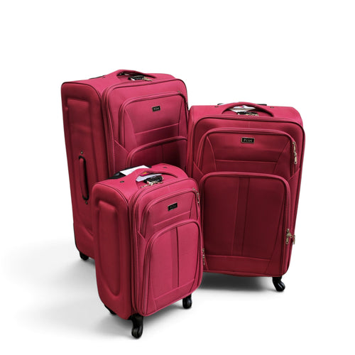 EVA Soft Luggage Set - Red, 3 Pieces