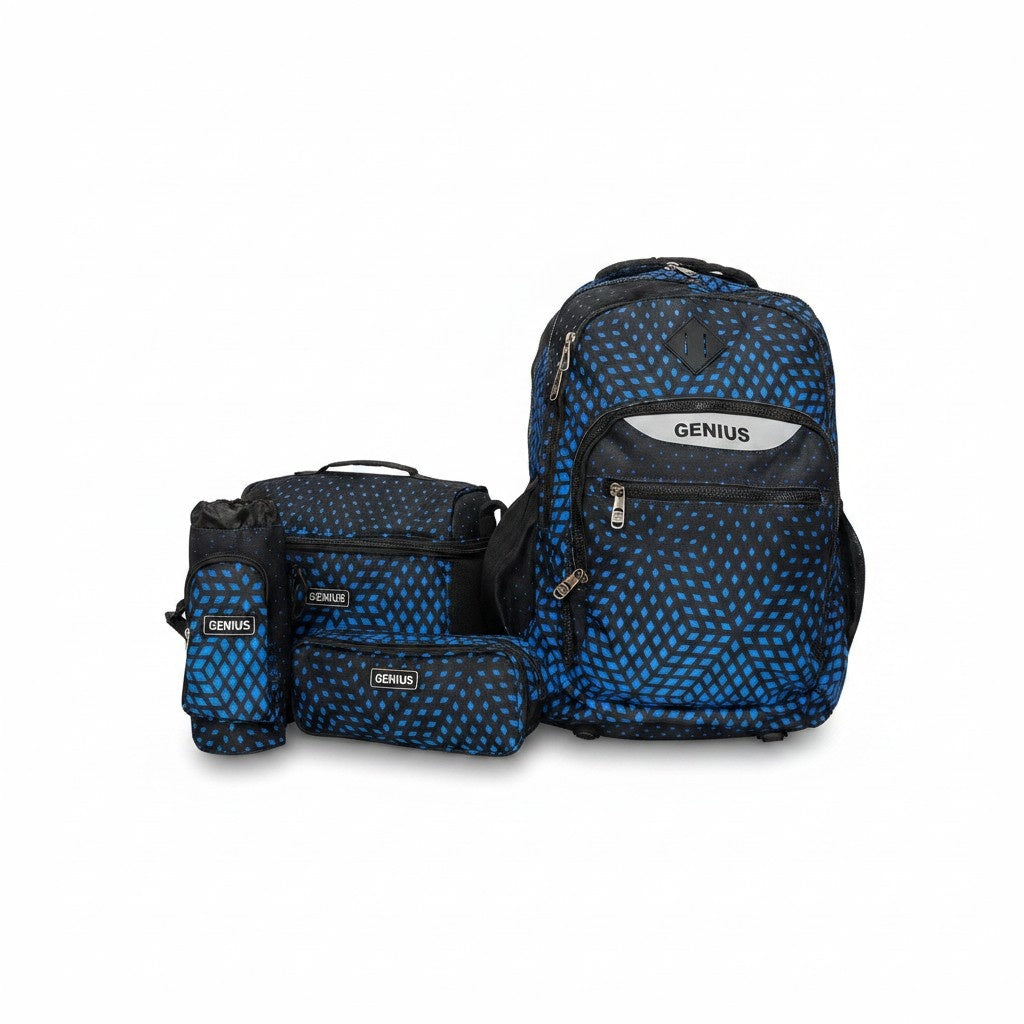 Genius Teen 4pc School Set — Blue Diamond — 16 inch