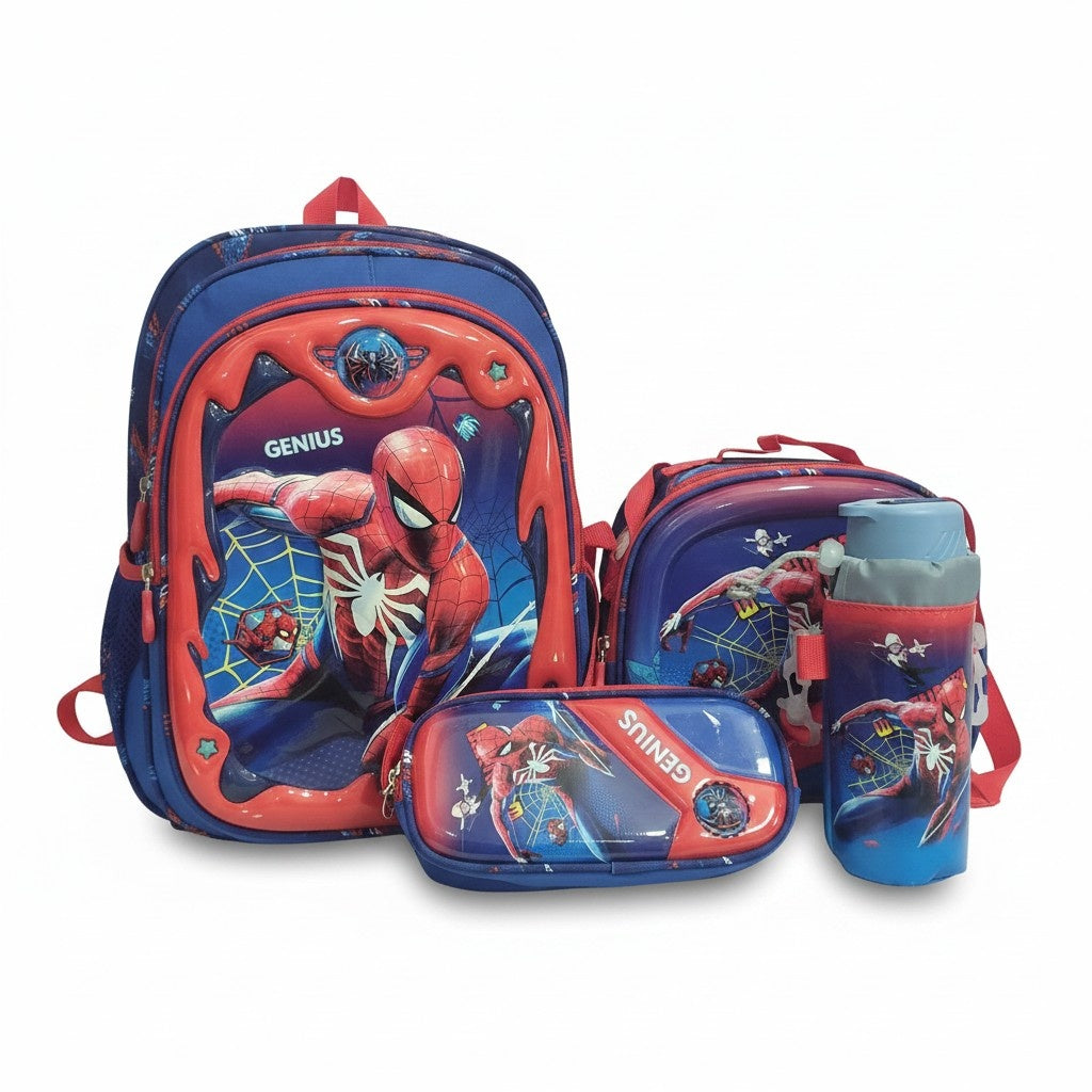 Genius Kids 4pc School Set — Superhero Blue — 12 inch