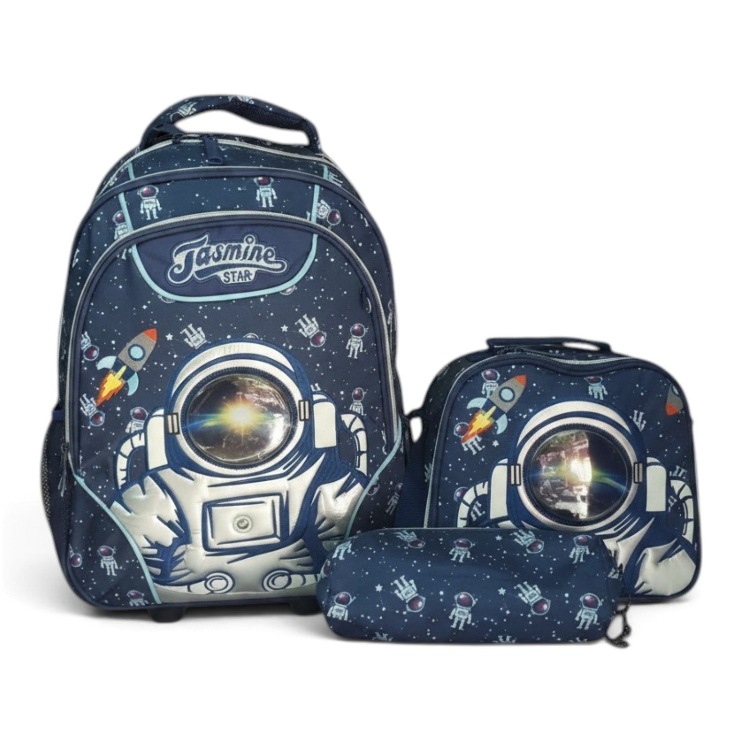 Jasminstar 3pc School Set — Navy Astronaut — 16 inch