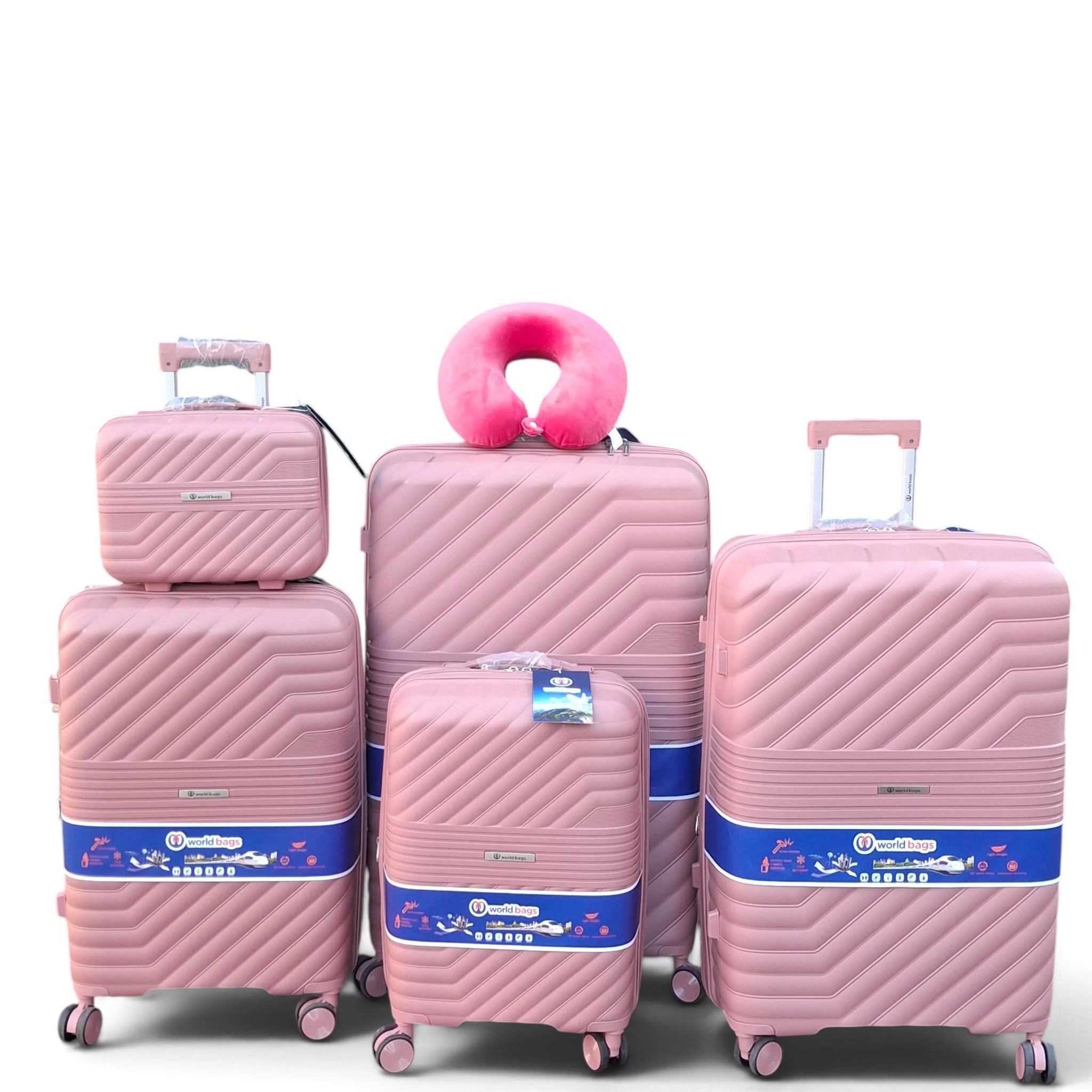 World Bags Unbreakable — 6pcs set — Pink